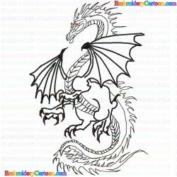 Dragoes 19 Embroidery Design