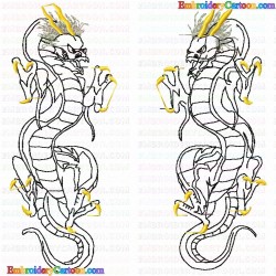 Dragoes 29 Embroidery Design