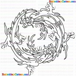 Dragoes 39 Embroidery Design