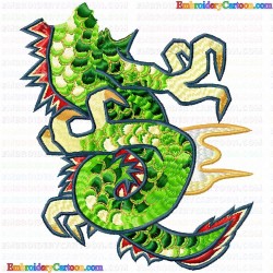 Dragoes 7 Embroidery Design