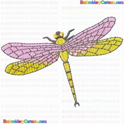 Dragon Flies 11 Embroidery Design