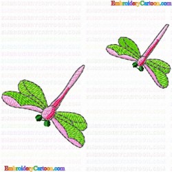 Dragon Flies 13 Embroidery Design