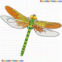 Dragon Flies 17 Embroidery Design