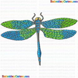 Dragon Flies 19 Embroidery Design