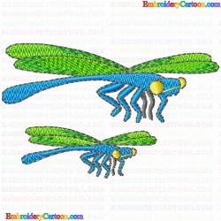 Dragon Flies 21 Embroidery Design