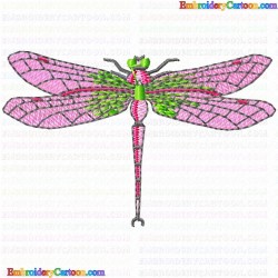 Dragon Flies 25 Embroidery Design