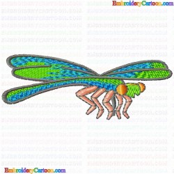 Dragon Flies 28 Embroidery Design