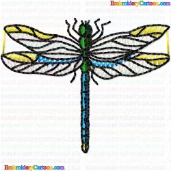 Dragon Flies 3 Embroidery Design