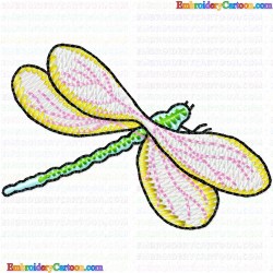 Dragon Flies 4 Embroidery Design