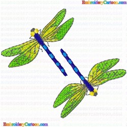 Dragon Flies 9 Embroidery Design