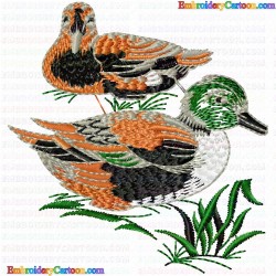 Ducks and Goose 10 Embroidery Design