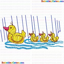 Ducks and Goose 116 Embroidery Design