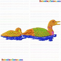 Ducks and Goose 129 Embroidery Design