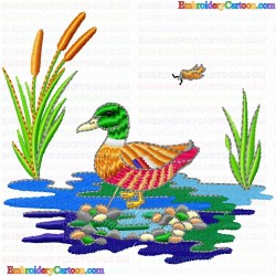 Ducks and Goose 153 Embroidery Design