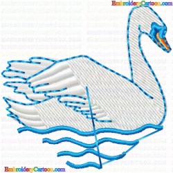 Ducks and Goose 163 Embroidery Design