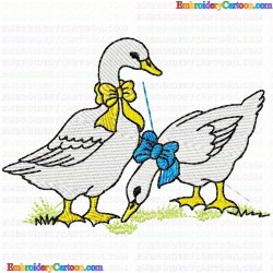 Ducks and Goose 23 Embroidery Design