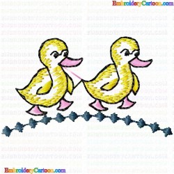 Ducks and Goose 3 Embroidery Design