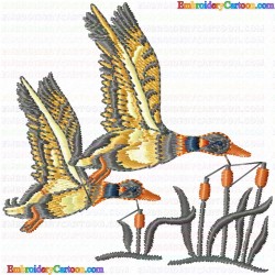 Ducks and Goose 4 Embroidery Design