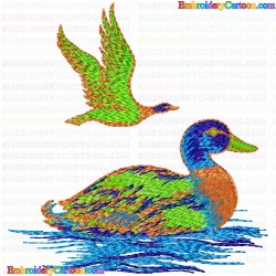 Ducks and Goose 62 Embroidery Design