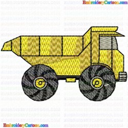 Dumper Truck 10 Embroidery Design