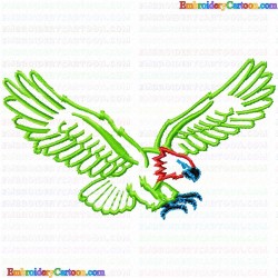 Eagle and Falcon 3 Embroidery Design