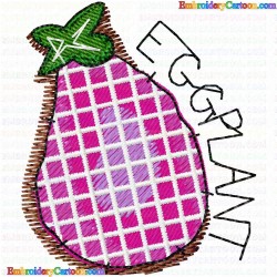 Eggplants 1 Embroidery Design