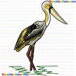 Egret 11 Embroidery Design