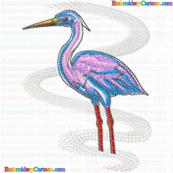 Egret 16 Embroidery Design