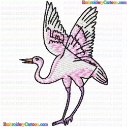 Egret 2 Embroidery Design