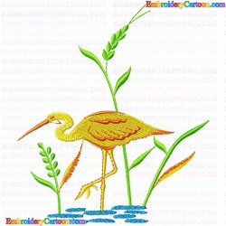 Egret 4 Embroidery Design