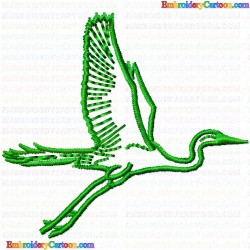 Egret 8 Embroidery Design