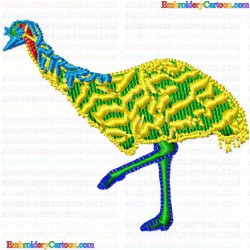 Emu 3 Embroidery Design