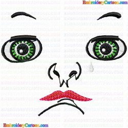 Faces 10 Embroidery Design