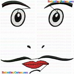 Faces 18 Embroidery Design