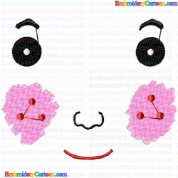 Faces 2 Embroidery Design