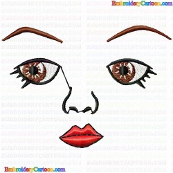 Faces 6 Embroidery Design