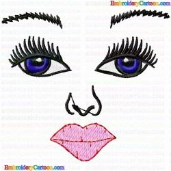 Faces 8 Embroidery Design