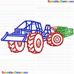 Farming Cars Tractors 18 Embroidery Design