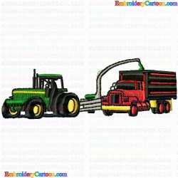 Farming Cars Tractors 46 Embroidery Design