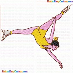 Figure skating 1 Embroidery Design