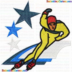 Figure skating 4 Embroidery Design