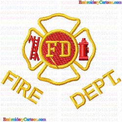 Fire truck 10 Embroidery Design