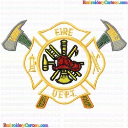 Fire truck 14 Embroidery Design