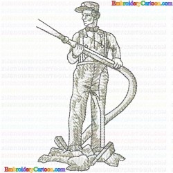 Firefighting 4 Embroidery Design