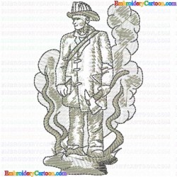 Firefighting 5 Embroidery Design