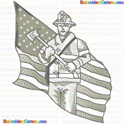 Firefighting 7 Embroidery Design