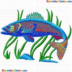 Fishes 200 Embroidery Design