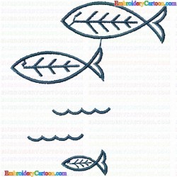 Fishes 20 Embroidery Design