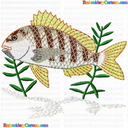 Fishes 241 Embroidery Design