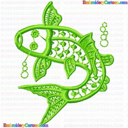 Fishes 340 Embroidery Design